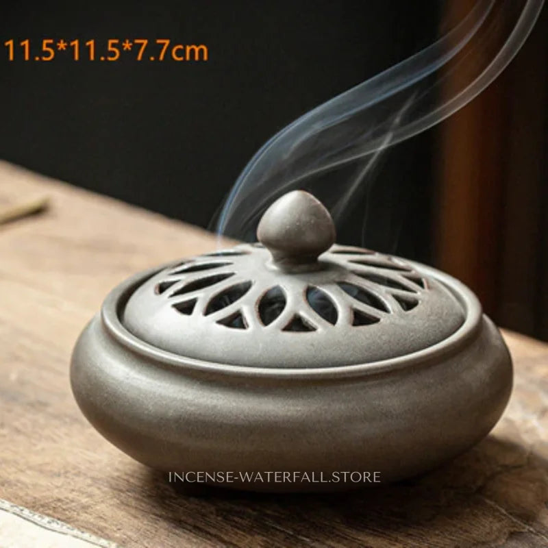 Old Chinese Incense Burner - Classic dark brown