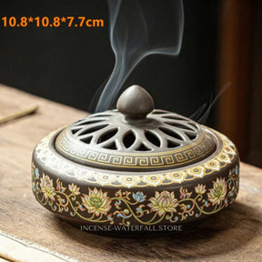 Old Chinese Incense Burner - Flower