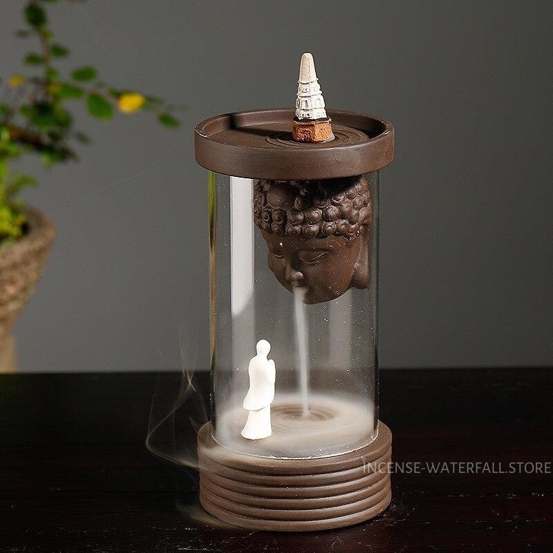 Buddha incense burner fountain