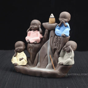 Ceramic buddha incense burner