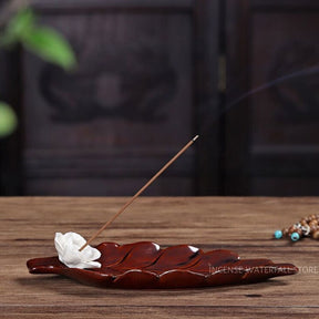 Leaf incense holder